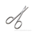 Professional Safety Eyebrow Cutting Scissors Stainless Steel Curved Beauty Eyebrow Scissors